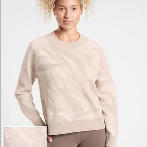 Athleta Sweater Ivory wool blend Large